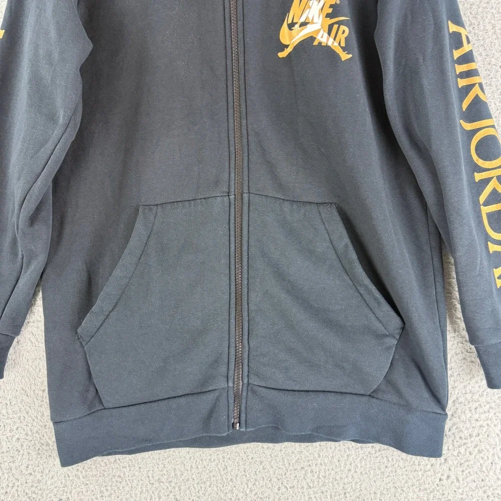 Jordan Jumpman Classics Full Zip Hoodie Mens Medium Black Gold Fleece CK2223-011
